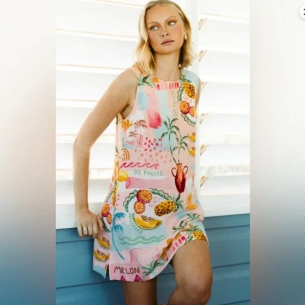 Anthropologie Paper Heart | Summer Haze Mini Dress | L | EUC